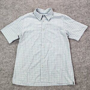 Marmot Shirt Mens L Short‎ Sleeve Button Front Outdoors Plaid Casual Lightweight